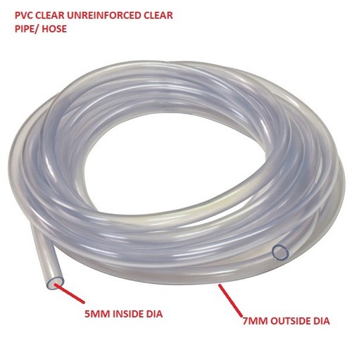 Clear fuel line - line, 7mm